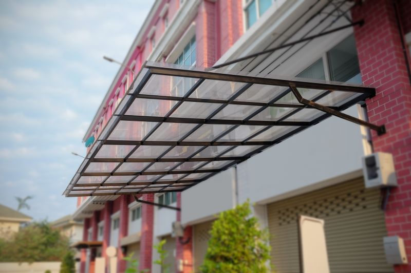 Metal Awning in Commercial Use